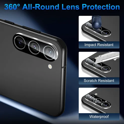 Miniatura 7 de UniqueMe Protector de pantalla de privacidad para Samsung Galaxy S23 Plus, compatible con huellas dactilares ultrasónicas, [2+2 unidades] Vidrio