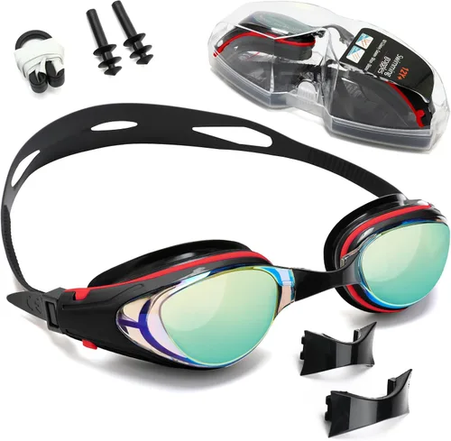 Miniatura 10 de iGym Gafas de natación de corta vista, gafas de natación ópticas para miope, antivaho con protección UV, hebilla ajustable para mujeres y hombres