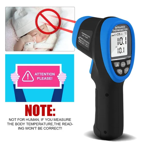 Miniatura 8 de AIOMEST Termómetro infrarrojo digital – Pistola de alta temperatura sin contacto AI-1500 Medidor de temperatura de pirómetro infrarrojo -58 ~ 2732 ℉