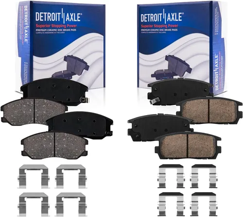 Miniatura 26 de Detroit Axle - Pastillas de freno traseras para Mercedes-Benz C230 C240 C280 C320 C350 CLK320 CLK350 CLK430 E300 E320 E420 E430 SLK350, pastillas