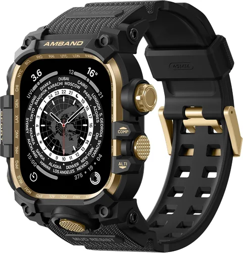 Miniatura 19 de amBand Funda resistente con correa para Apple Watch de 1.732 pulgadas, compatible con iWatch Series SE 3/SE 2ª generación, SE/6/5/4, protección