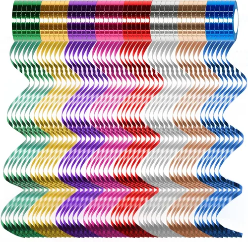 Miniatura 6 de 48 rollos de cintas de 0.197 in y 11 yardas para globos rizadores, cintas de envoltura de regalos para manualidades, arcos, bodas, fiestas