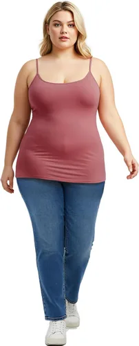 Miniatura 104 de Emmalise Camisola larga casual básica para mujer, con tirantes ajustables, top en capas