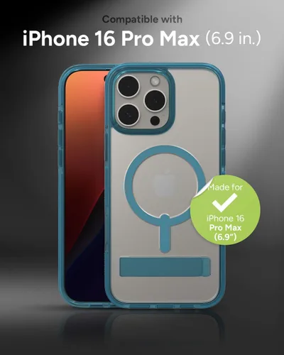 Miniatura 2 de ZAGG Santa Cruz Snap - Funda con función atril para iPhone 16 Pro Max, compatible con MagSafe, protección contra caídas de grado militar de 13 pies