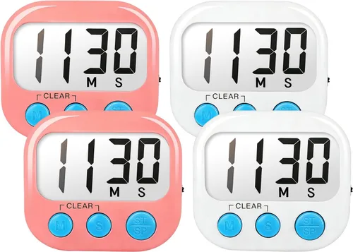 Miniatura 20 de Temporizadores de aula para profesores y niños, temporizador digital magnético grande, suministros para profesores, paquete de 12, azul y verde Azul
