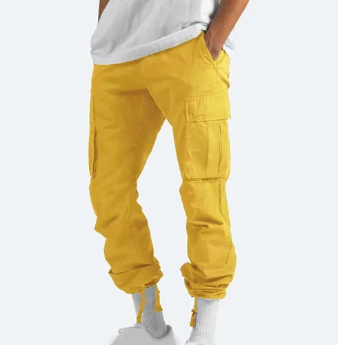 Miniatura 2 de Pantalones deportivos de estilo cargo con cordón para hombre, pantalones deportivos de moda al aire libre, pantalones deportivos casuales de pierna