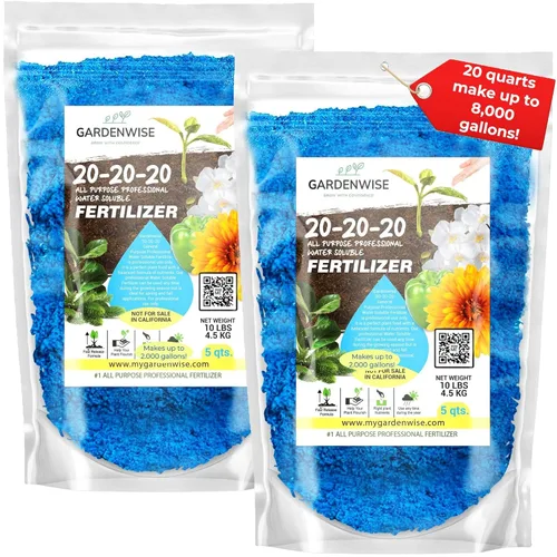 Miniatura 64 de Gardenwise Fertilizante Soluble en Agua 20-20-20 – Polvo para Alimento Líquido de Plantas para Plantas de Interior y Exterior, Orquídeas, Vegetales