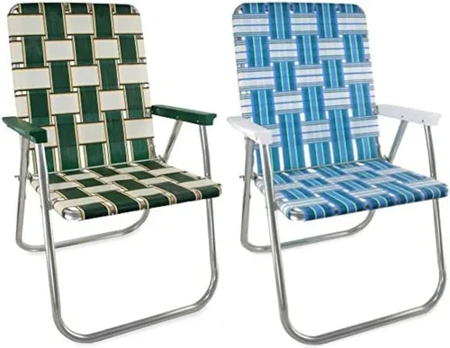 Miniatura 5 de Lawn Chair USA - Sillas de exterior para acampar. Fabricadas con marcos de aluminio ligeros y correas resistentes a los rayos UV. Se pliega para un
