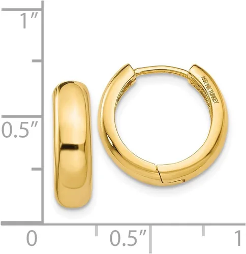 Miniatura 4 de Pendientes de oro amarillo de 14 quilates de 0.433in x 0.197in.