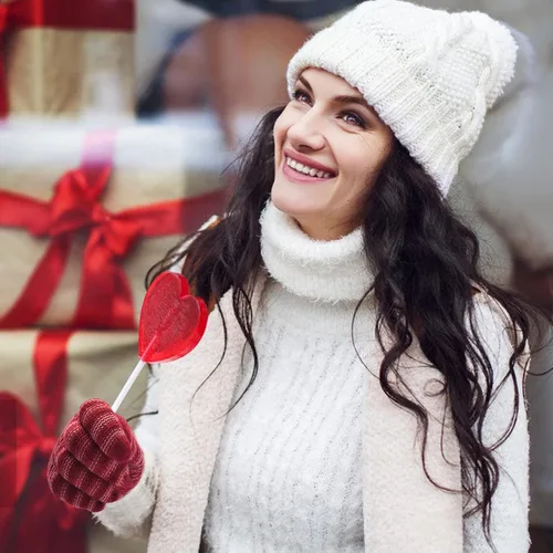 Miniatura 38 de Guantes de invierno cálidos para pantalla táctil para mujer, guantes térmicos de punto de lana con forro polar para clima frío