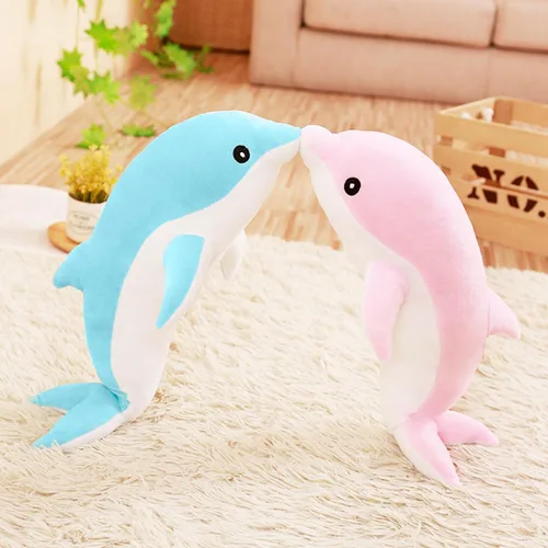 Miniatura 4 de Kekeso - Almohada gigante de delfín de peluche, suave almohada de ballena para abrazar, almohada de delfín rellena para niños y niñas