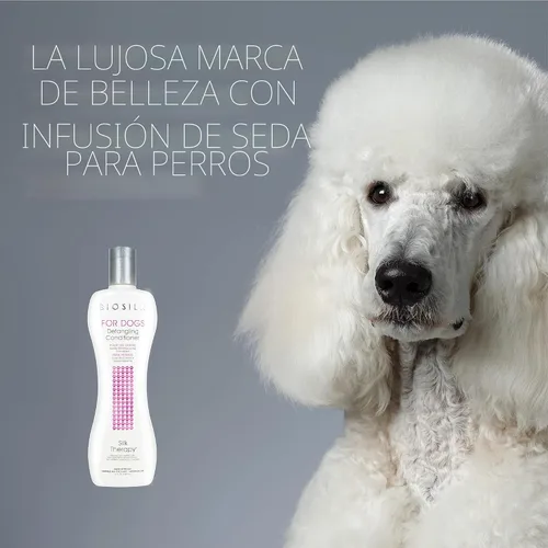 Miniatura 4 de BioSilk Acondicionador desenredante para perros Silk Therapy - Desenredante hidratante para desenredar, acondicionar el cabello enmarañado