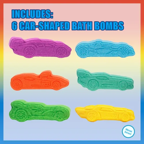 Miniatura 2 de Bombas de baño de 6 piezas Hot Wheels para niños, con aroma a chicle, juguetes de baño para niños, a partir de 3 años, de Townley Girl