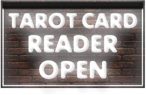 Miniatura 6 de 180087 Lector de cartas de tarot psíquico abierto tienda decoración ventana pantalla LED luz neón letrero (12 x 8 pulgadas, verde)