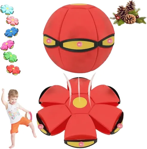 Miniatura 9 de Bola mágica que rebota, platillo volador mágico, juguete de doble forma libremente intercambiable con 6 luces, interacción entre padres e hijos