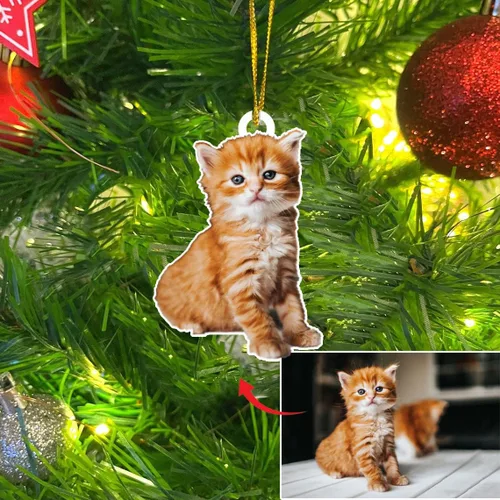 Miniatura 14 de LOVELYPOD Adorno de foto personalizado,Árbol de adorno de Navidad personalizado, Adorno de forma plana 2D de foto personalizada, Foto personalizada