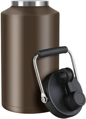 Miniatura 19 de Jarra de Agua de Galón, Botella de Agua Aislada, Jarra de 1 Galón con Asa, Botella de Agua Grande de Acero Inoxidable de 128 oz de Boca Ancha