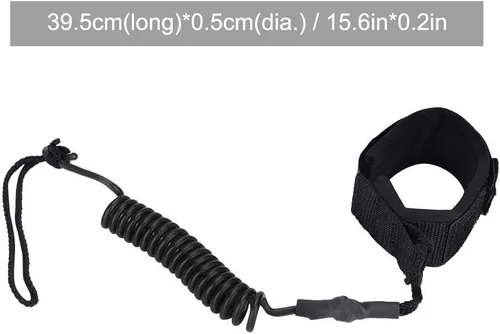 Miniatura 3 de Haofy Correa de tabla de surf recta para surfear, correa de tabla de cuerpo, tabla de remo de pie de 0.197 in de cuerda de pie de resorte en espiral
