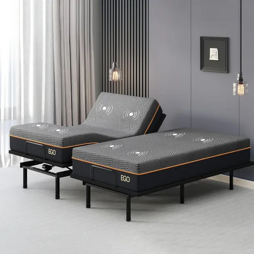 Miniatura 10 de EGOHOME Marco de cama ajustable individual XL con control remoto inalámbrico, base de cama eléctrica ajustable independiente con inclinación