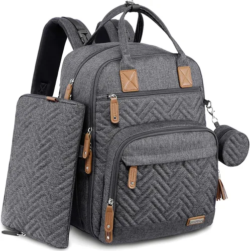 iniuniu Mochila para pañales, kit 4 en 1, bolsas de bebé unisex grandes para niños y niñas, mochila de viaje impermeable con bolsa para pañales