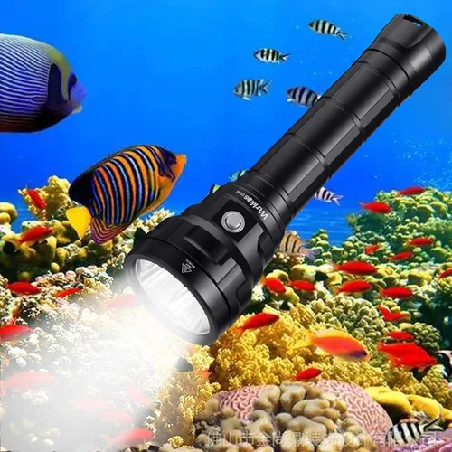 Wurkkos DL40 - Luces de buceo de 5000 lúmenes, 90 CRI alto, 4 modos, potente linterna submarina IPX8, linterna de buceo súper brillante para