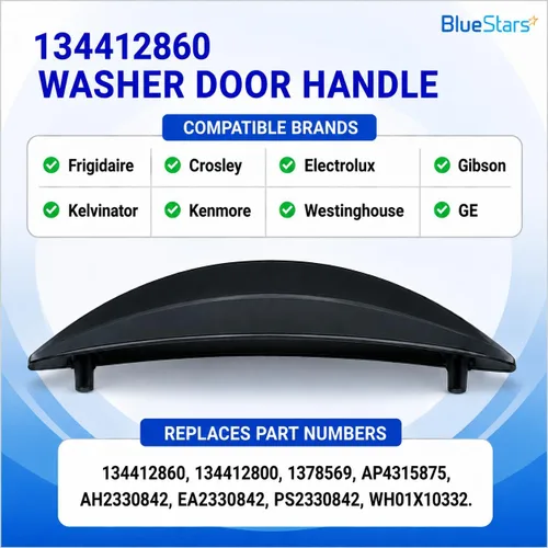 Miniatura 3 de BlueStars Reemplazo de manija de puerta de lavadora ultra duradera 134412860 para lavadoras Frigidaire y Kenmore – Reemplaza 134412800 AP4315875