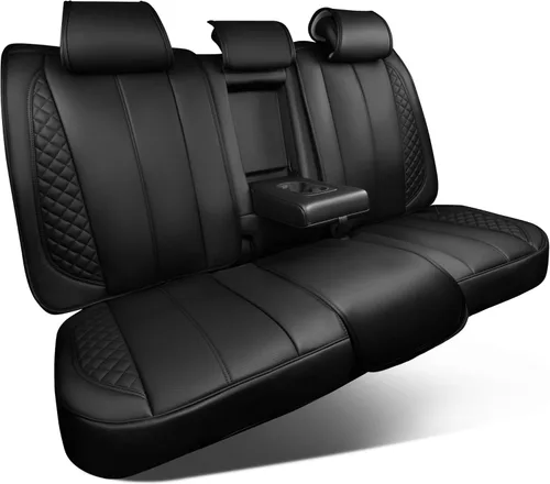 Miniatura 12 de CAR PASS Fundas de Asiento de Cuero de Gamuza Juego Completo Protector Suave Duradero Acolchado Cálido en Invierno Transpirable en Verano, Funda Gris