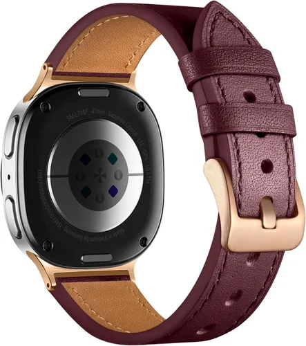 Miniatura 12 de Correa de cuero GEAK compatible con Samsung Galaxy Watch 7 de 40 mm, 44 mm, Galaxy Watch 6 5 4 de 40 mm, 44 mm, Galaxy Watch 6 Classic de 47 mm, 43