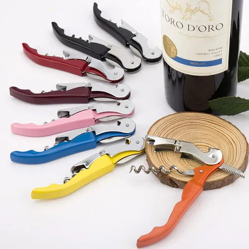Miniatura 3 de Sacacorchos de camarero profesional con cortador de aluminio, abridor manual de botellas de vino para servidores, camareros y camareros (1, negro)