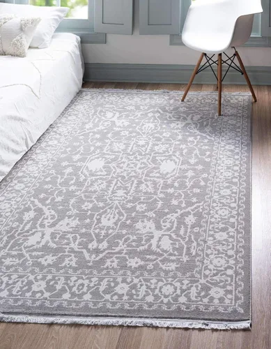 Miniatura 30 de Unique Loom Diseño tradicional clásico intrincado con detalles vintage envejecidos, alfombra de área, 3 pies 3 pulgadas x 5 pies 3 pulgadas, gris