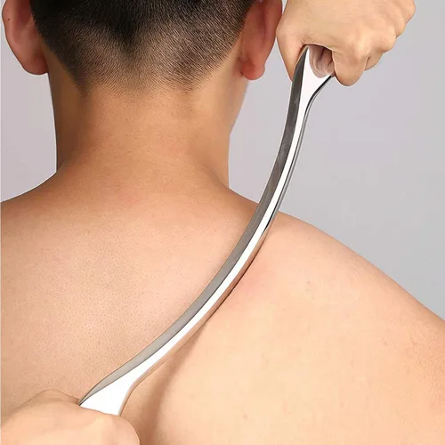 Miniatura 3 de STICKON Herramienta de masaje de raspado Gua Sha de acero inoxidable, herramientas IASTM, gran herramienta de movilización de tejidos blandos