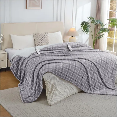 Miniatura 11 de Manta eléctrica con calefacción LunaHush, manta térmica de 50 x 60 pulgadas con 8 niveles de calor y 8 horas de apagado automático, mantas térmicas