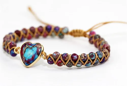 Miniatura 2 de ZOSOJONA Women Handmade Boho Wrap Bracelets Natural Stone Variety Beads Strand Bracelet