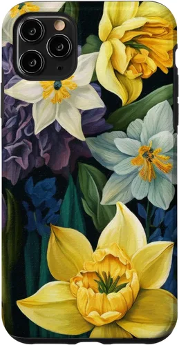 Miniatura 13 de iPhone 16 Painted Spring Bold Daffodils and Flowers, Flower Lover Case