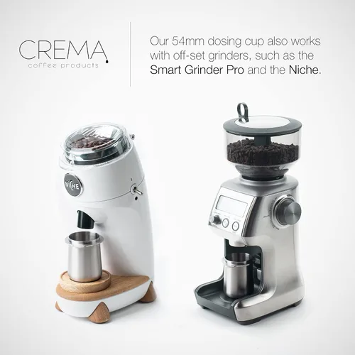 Miniatura 6 de Productos de Café Crema 54mm Taza Dosificadora Compatible con Portafiltros Breville, etc. Acero Inoxidable 100% Duradero Lengüeta de Molino