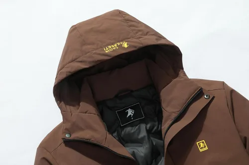 Miniatura 3 de YYCABGTI - Chaqueta de esquí impermeable para hombre, abrigo de invierno cálido, cortavientos, con capucha, ideal para la nieve y la montaña