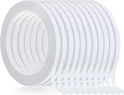 Chuangdi 8 rollos de cintas de doble cara para artes, fotografía de manualidades, álbumes de recortes, envoltura de regalos, cinta adhesiva para