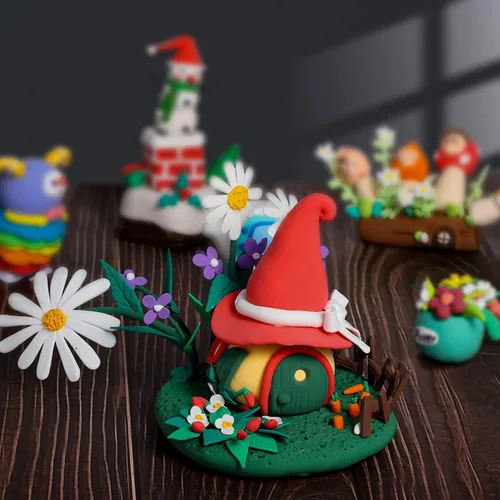 Miniatura 6 de Arcilla para modelar – Arcilla seca al aire en 24 colores y 1 bolsa grande de arcilla blanca para modelar, arcilla mágica de bricolaje