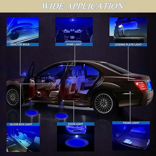 Miniatura 8 de Pack-2 focos LED extremadamente brillantes 578, 400 lm, 6500 K, chipsets 2835, 41 mm 42 mm (azul) para luces LED interiores de cúpula, mapa, puerta