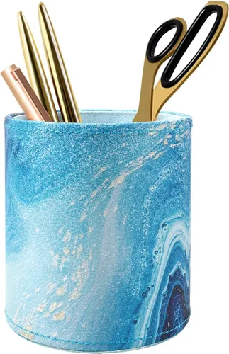 Miniatura 27 de Soporte para bolígrafos para mujeres y niñas, taza de lápices, decoración de escritorio rosa, soporte para brochas de maquillaje, soporte grande