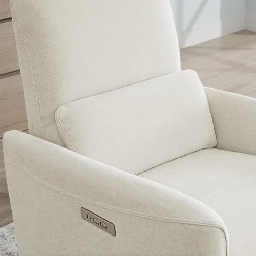 Miniatura 7 de CHITA - Silla reclinable eléctrica giratoria, con certificación FSC, tapizada, para sala de estar, habitación del bebé, sofá reclinable con soporte