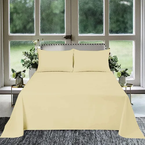 Miniatura 7 de 3 piezas Sábana plana tamaño King Plus extra grande (120 x 120 pulgadas) 800 hilos 100% algodón egipcio calidad de lujo ropa de cama sábana plana