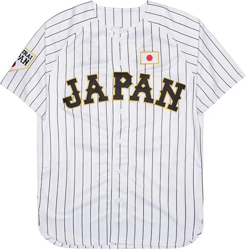 Miniatura 2 de Camiseta de béisbol Ohtani #16 para hombre, samurái japonés, blanco y negro, a rayas, hip hop, camiseta de béisbol, Blanco