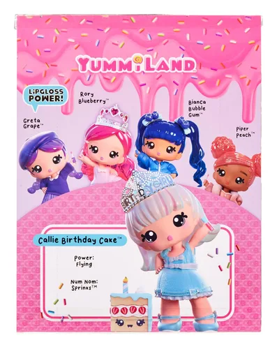 Miniatura 3 de Yummiland Muñeca grande + Lipgloss Pet - Pastel de cumpleaños