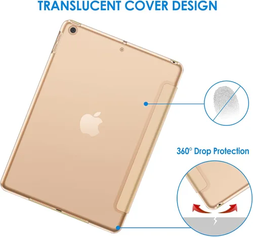 Miniatura 4 de JETech - Funda para iPad (9.7 pulgadas/24.64 cm, modelo 2018/2017, 6ª/5ª generación), funda inteligente con activación/suspención automática (Beige)