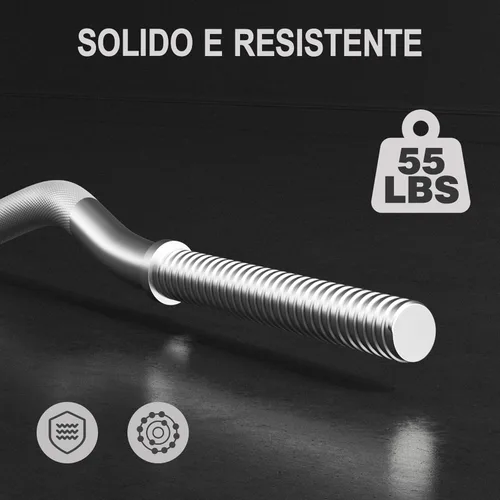 Miniatura 5 de Topeakmart Juego de pesas olímpicas de rizo para ejercicios de levantamiento de pesas con placa olímpica ajustable, juegos de pesas para el hogar