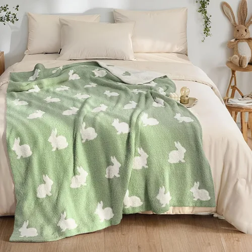 Miniatura 20 de NIDITW - Manta ultrasuave y acogedora de Navidad, cobija de microfibra tejida, muy ligera y esponjosa, de forro polar, para sofá, sofá cama, 50 x 60