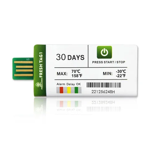 Miniatura 13 de Freshliance - Registrador de datos de temperatura desechable USB con 30000 puntos, informes PDF CSV automáticos de alta precisión, 7 días de uso