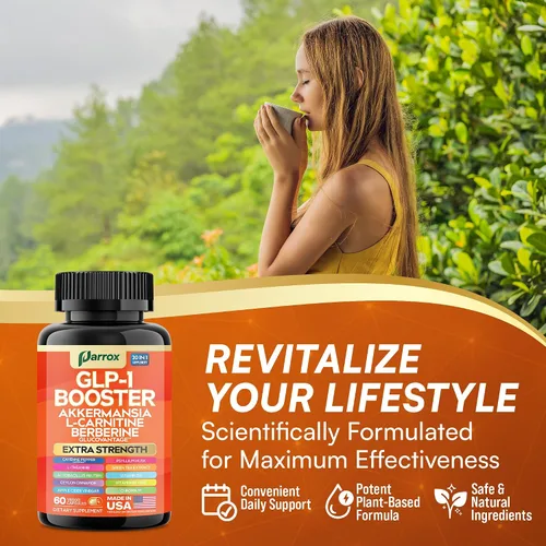 Miniatura 4 de Paquete de Metaboost y Resveratrol – Soporte GLP-1 20 en 1 a base de plantas con berberina, Akkermansia, L-carnitina + complejo antioxidante 14 en 1