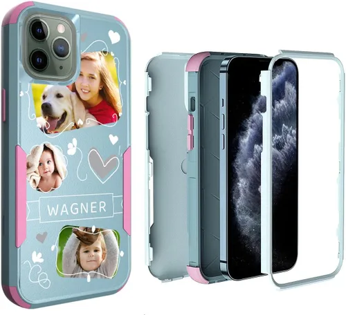 Miniatura 82 de Funda de fotos personalizada para iPhone 11 Apple Phone Plaid Collage - Imagen personalizada para hacer fotos en 3 híbridos gruesos resistentes